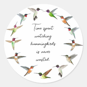 Sticker Rond Colibri