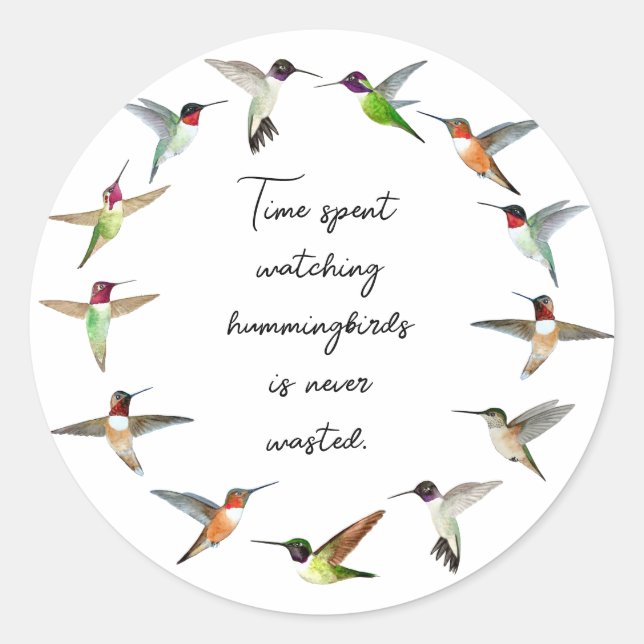 Sticker Rond Colibri (Devant)
