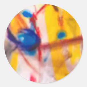 Sticker Rond Colibri Abstrait Jeff Hankamer Artjunkhaus Art