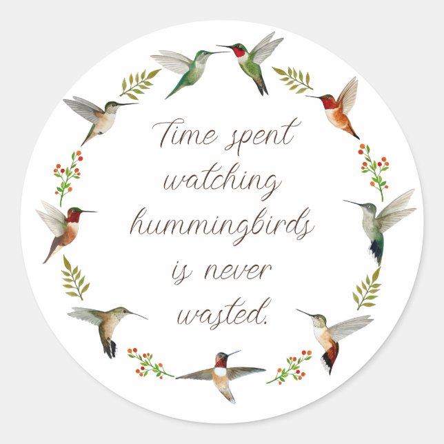 Sticker Rond Colibri nord-américain (Devant)
