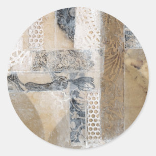 Sticker Rond Collage de dentelle I