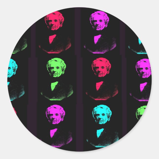 Sticker Rond Collage de Mobius (Devant)