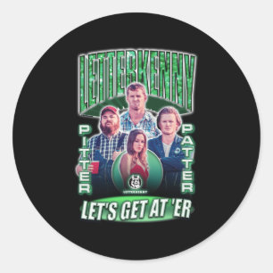 Sticker Rond Collage de pattes de papier de Letterkenny