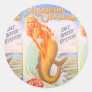 Sticker Rond collant de sirène dorée