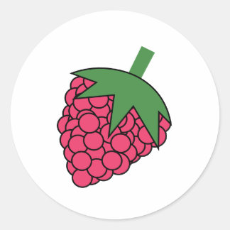 Sticker Rond collant framboise