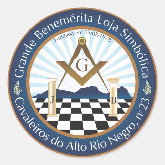 Sticker Rond Colle Freemason CARN (Devant)
