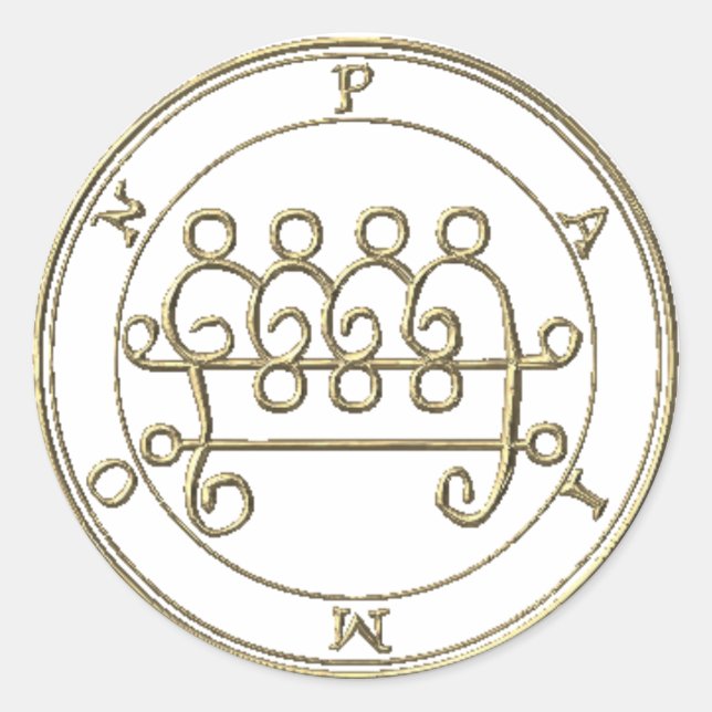 Sticker Rond Colle Paimon 2 Goétia (Devant)