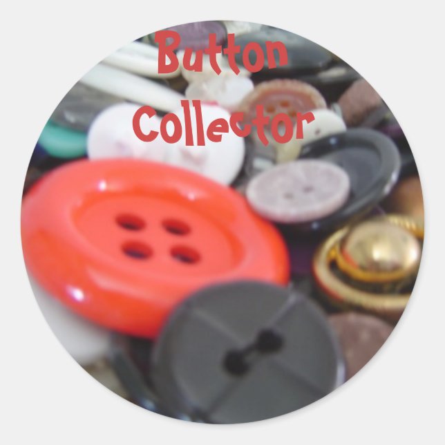 Sticker Rond Collecteur de boutons (Devant)