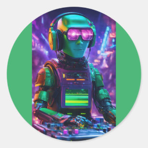 Sticker Rond Collection Cyber Beats