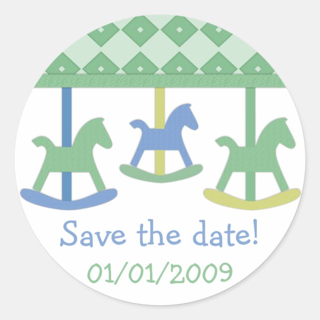 Sticker Rond Collection de carrousels pour bébés (Devant)