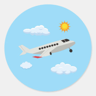 Sticker Rond Collection de la fête des avions !