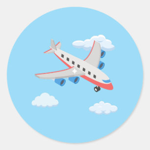 Sticker Rond Collection de la fête des avions !