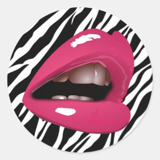 Sticker Rond Collection de lèvres DIVA