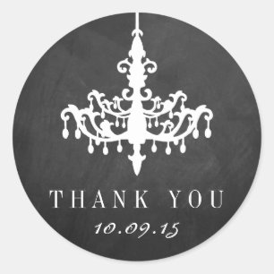 Sticker Rond Collection de Mariage Chandelier élégant
