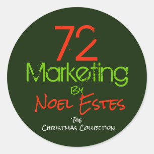Sticker Rond collection de Noël d'autocollant du logo