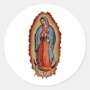 STICKER ROND COLLECTION DE VIRGEN DE GUADALUPE