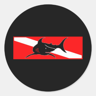 Sticker Rond Collection Drapeau de plongée