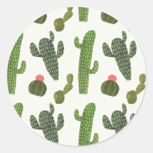 Sticker Rond Collection Llamarama Cactus mignons