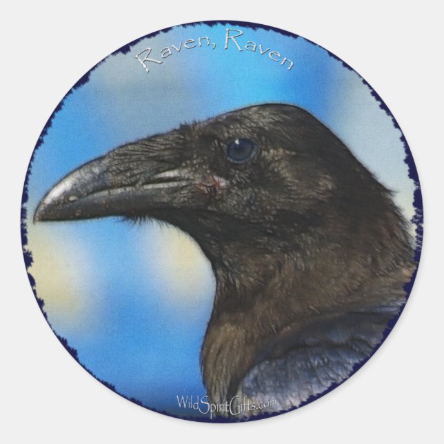 Sticker Rond Collection NOIR RAVEN (Devant)