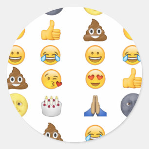 Sticker Rond Collection supérieure d'emoji