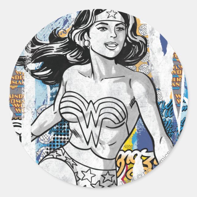 Sticker Rond Collection Wonder Woman 4 (Devant)