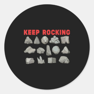 Sticker Rond Collectionneur de roches drôle Cadeau de scientifi