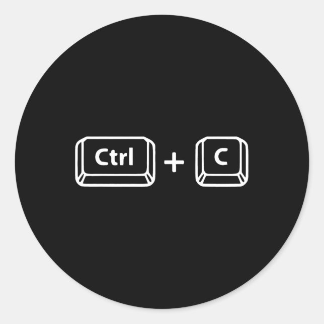 Sticker Rond Coller Ctrl C Ctrl V Papa Son Heureux Père39s Jour (Devant)