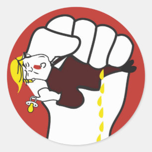 STICKER ROND COLLEZ-LE À L'AUTOCOLLANT D'ATOUT
