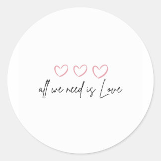 Sticker Rond Collier d'amour avec les coeurs ❤️