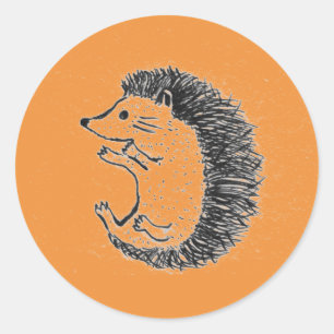 Sticker Rond Collier de hérisson rond