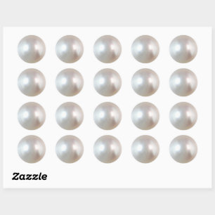 Sticker Rond Collier Tahitien couleur naturelle perle