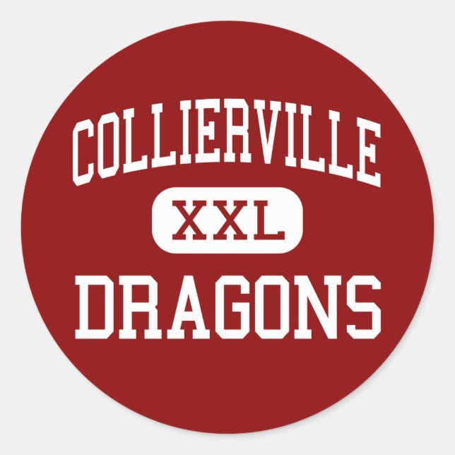 Sticker Rond Collierville - Dragons - Middle - Collierville (Devant)
