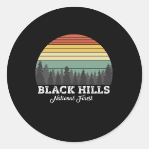 STICKER ROND COLLINES NOIRES AU SUD
