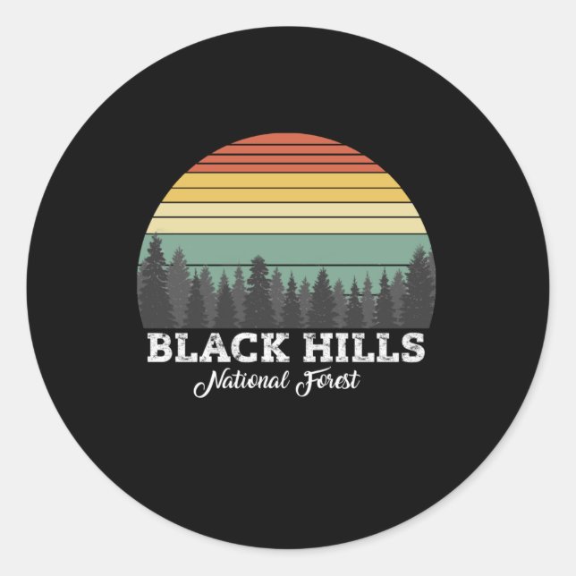 STICKER ROND COLLINES NOIRES AU SUD (Devant)