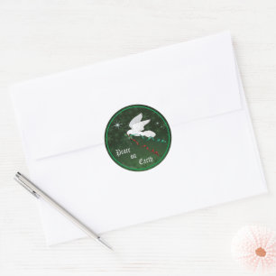 Sticker Rond Colombe blanche