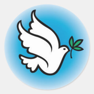 Sticker Rond colombe de paix