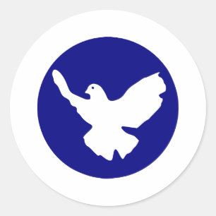 Sticker Rond Colombe de paix