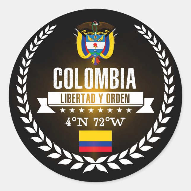 Sticker Rond Colombie (Devant)