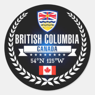 Sticker Rond Colombie-Britannique