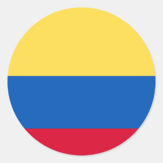 STICKER ROND COLOMBIE OFFICIELLE (1) CIRCULAIRE DE DRAPEAU