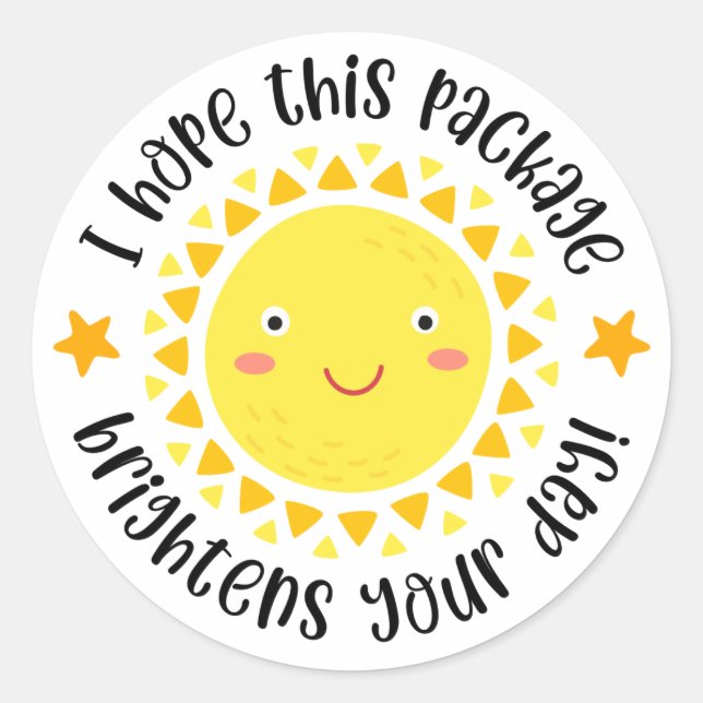 Sticker Rond Colonne de paquet Sunshine (Devant)