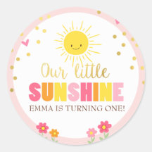 Colonne d'enveloppe Sunshine Anniversaire Fille ro