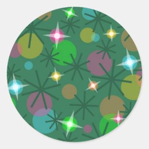 Sticker Rond Colonne des feux de Noël