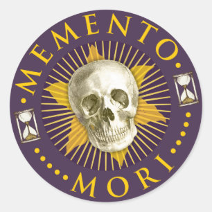 Sticker Rond Colonne Memento Mori