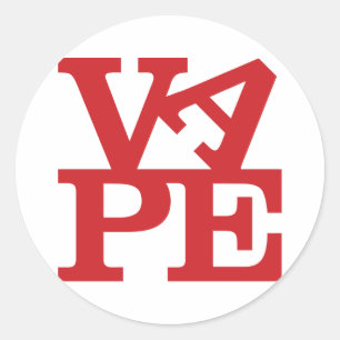 Sticker Rond Colonne Vape Lettres