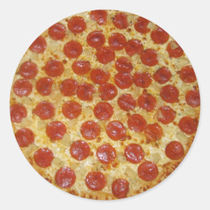 Sticker Rond Colonnes de pizza