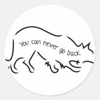 Sticker Rond Colons frontaliers - Vous ne pouvez jamais revenir