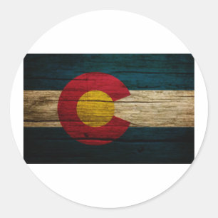 Sticker Rond Colorado Flag