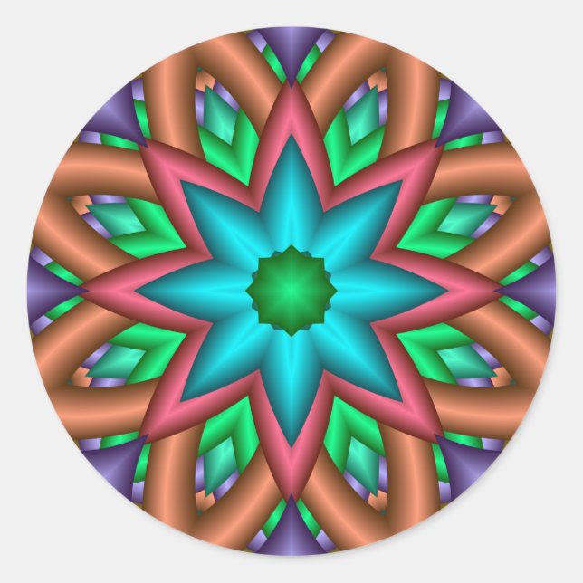 Sticker Rond Colorant Imaginaire Flower (Devant)