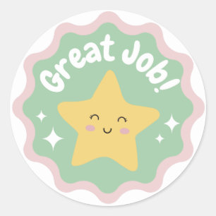 Sticker Rond Coloré Pastel Cute Excellent Travail Pour Les Enfa